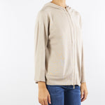 Maglia Sabbia Costa con zip e cappuccio COSTA 45 NENETTE 