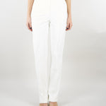 Pantaloni Avorio in tessuto tecnico bielastico con cintura PA17261E2 360 ELISABETTA FRANCHI 