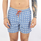 Costume fantasia geometrico blu