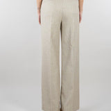 Pantalone Gessato Beige wide leg TAB0227 35 VICOLO 