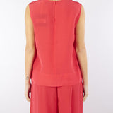 Blusa Rosso in misto viscosa e seta