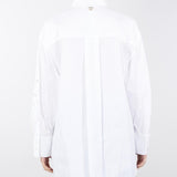 Camicia oversize in popeline con ricamo
