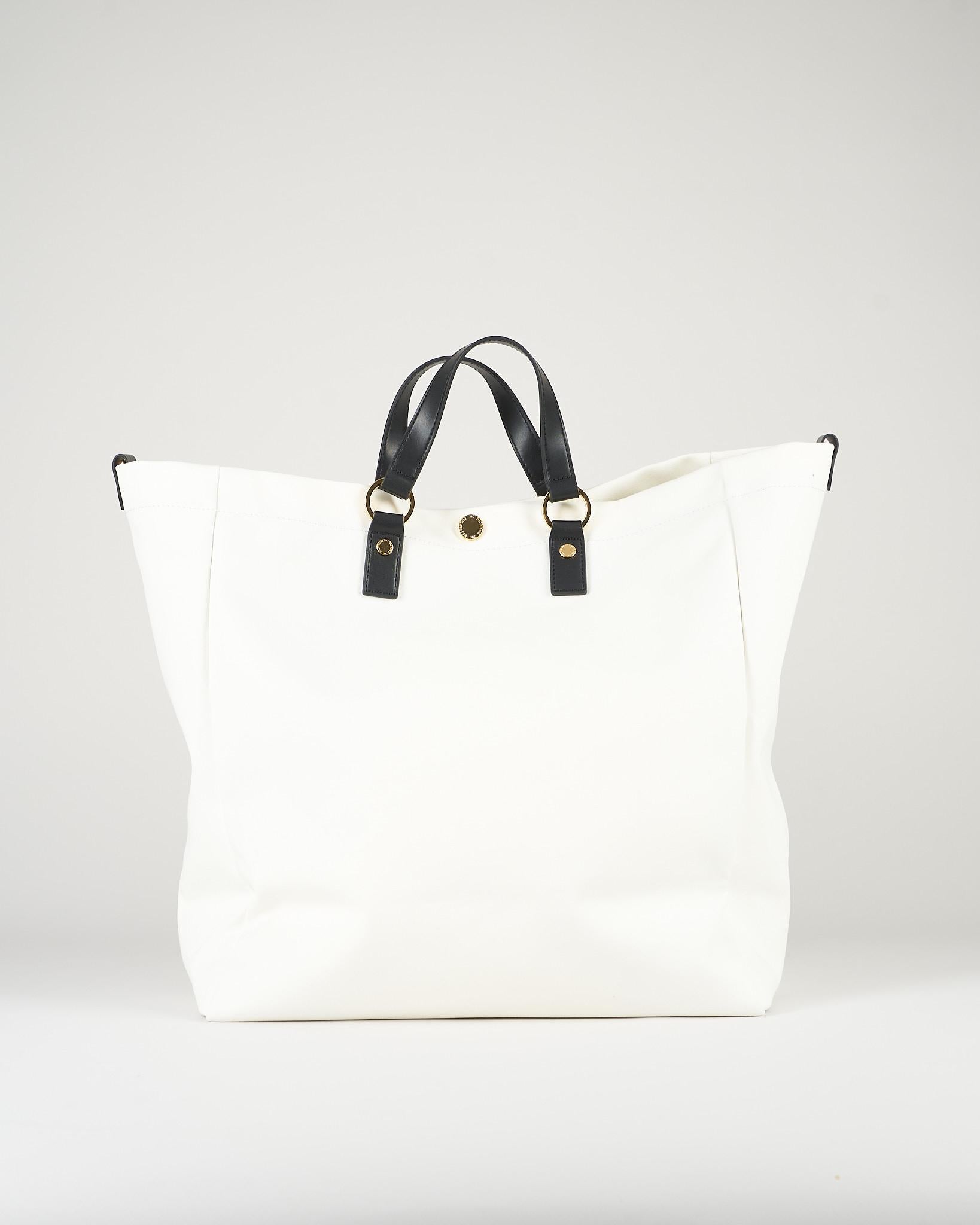 Tote Avorio-Nero in canvas BS14A62E2 309 ELISABETTA FRANCHI 