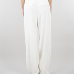 Pantaloni Avorio in crêpe leggero con logo charm PA16761E2 360 ELISABETTA FRANCHI 