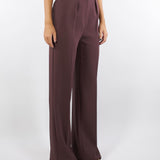 Pantaloni Merlot in crêpe con accessorio gioiello PA09956E2 EA4 ELISABETTA FRANCHI 