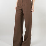 Pantaloni Cioccolato wide leg in misto lino RA6094T8823 90913 BLUGIRL 