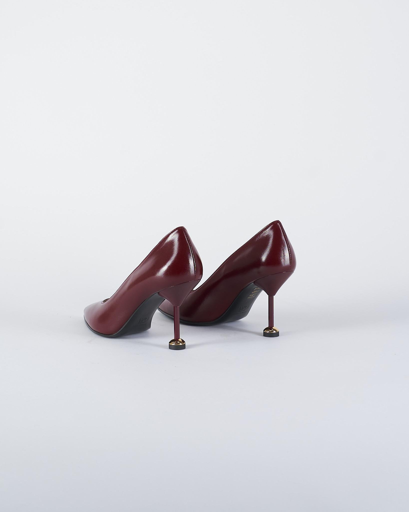 Decollette Bordeaux in pelle 114 85 WO MILANO 