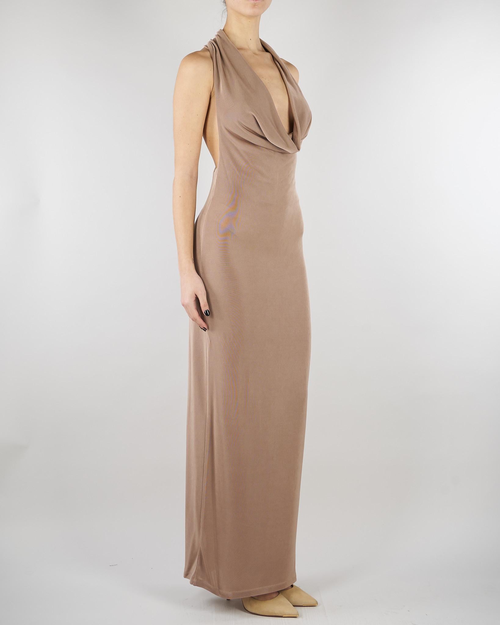 Abito lungo Terra con scollo morbido SS260341 85 ELEH 