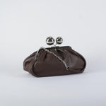 Borsa Marrone Pasticcino Bag medium in nappa lucida MILVANEW 80 MAX MARA WEEKEND 