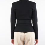 Giacca Nero in maglia con cintura MK48S57E2 110 ELISABETTA FRANCHI 