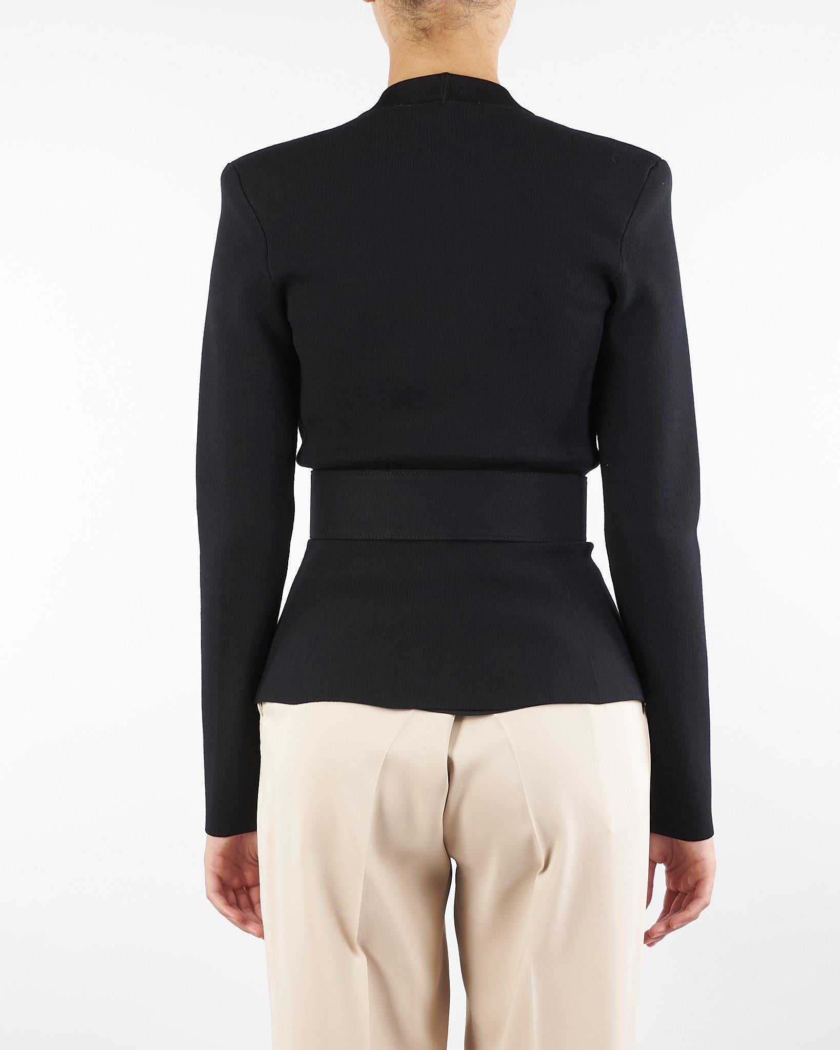 Giacca Nero in maglia con cintura MK48S57E2 110 ELISABETTA FRANCHI 