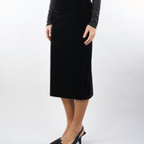 Gonna tubino Nero in velluto ACT15186GO3544 99 ACTUALEE 