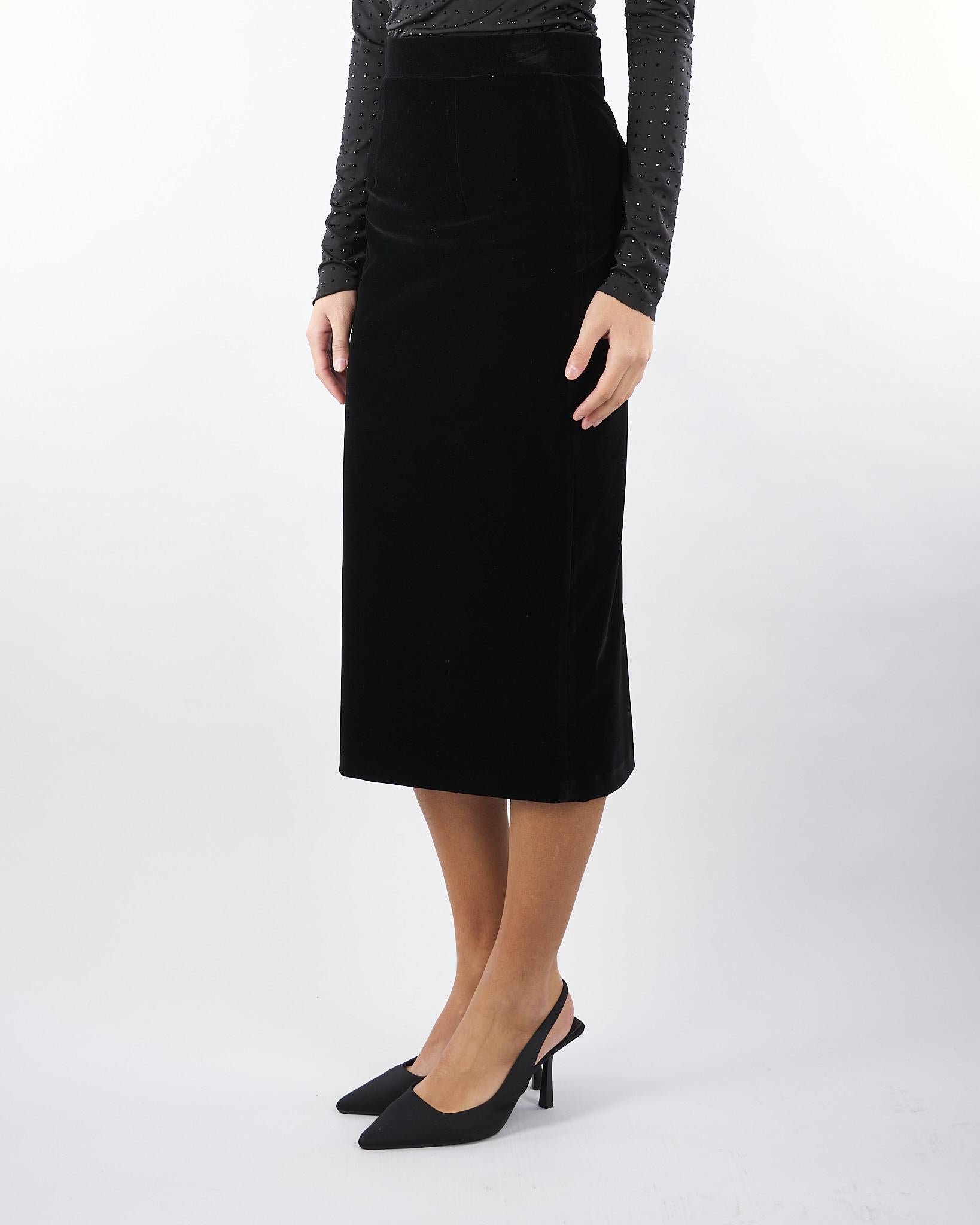 Gonna tubino Nero in velluto ACT15186GO3544 99 ACTUALEE 