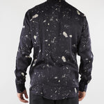 Camicia Nero fluida in viscosa con stampa CA3618 28 I'M BRIAN 