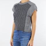 Gilet Grigio in maglia Mikol MIKOL 742 NENETTE 