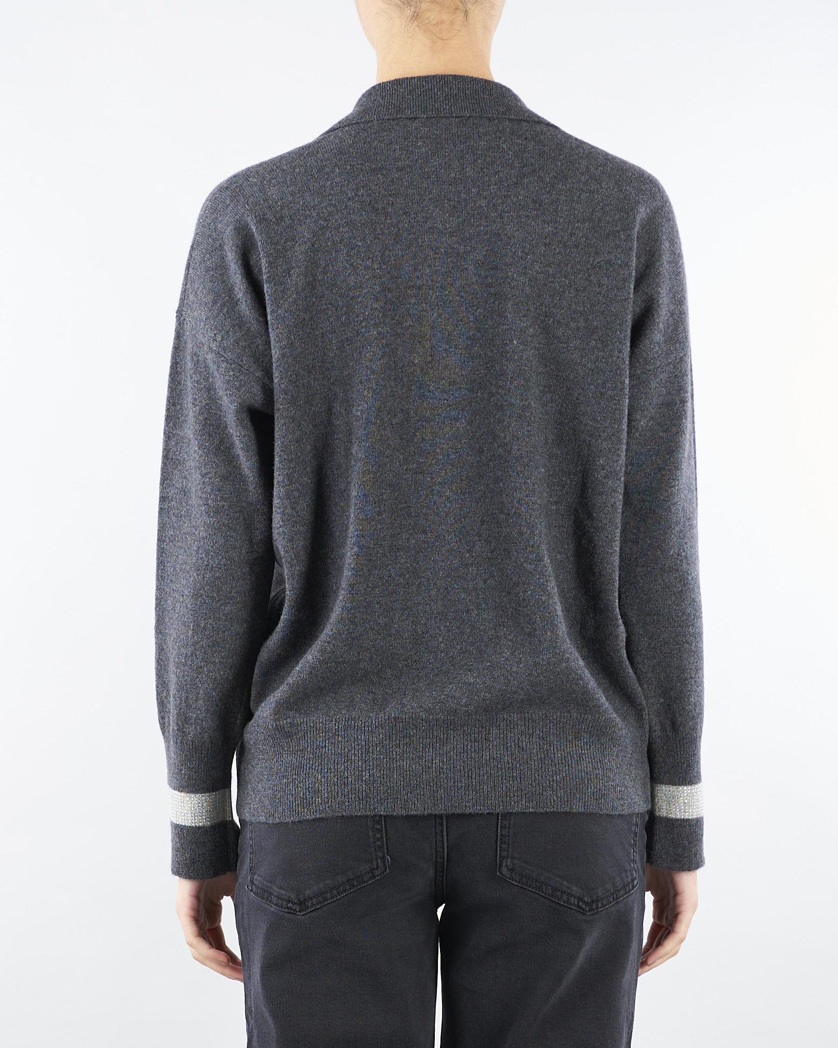 Maglia a polo Antracite con logo D47EM022E04 MF09791 ERMANNO BY ERMANNO SCERVINO 