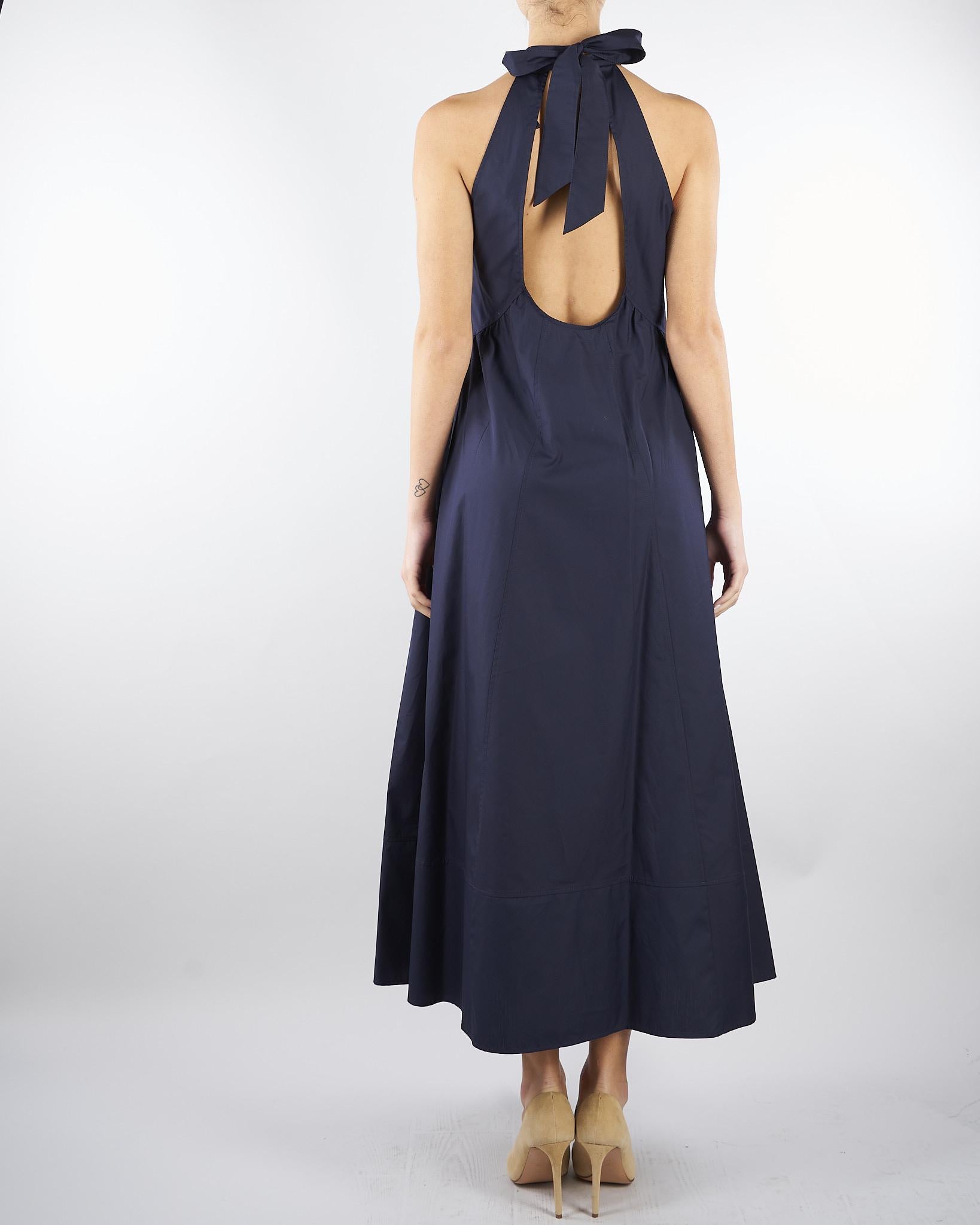Abito Blu halterneck in popeline PBBBELLO 8 PENNY BLACK 