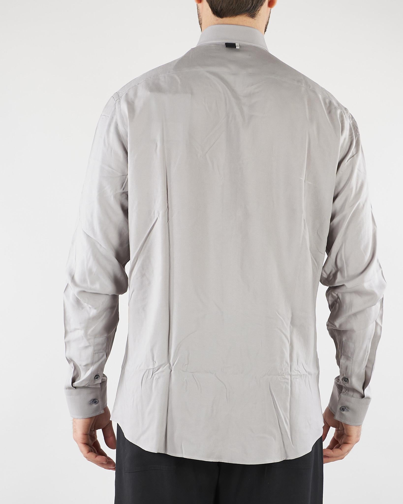 Camicia fluida Grigio in viscosa LC26001 N016 LOW BRAND 