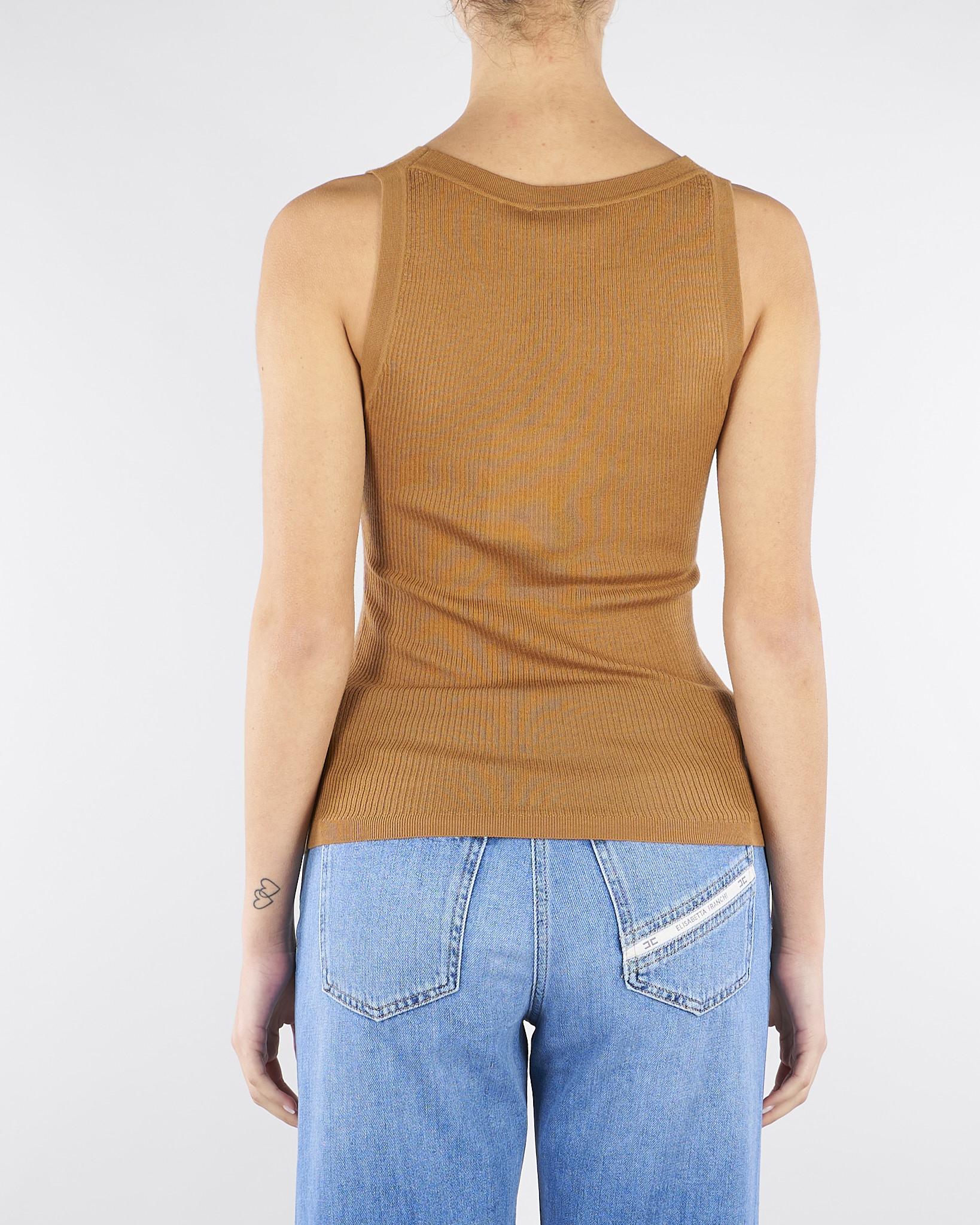 Top Daino in maglia con logo TK80B61E2 AI6 ELISABETTA FRANCHI 