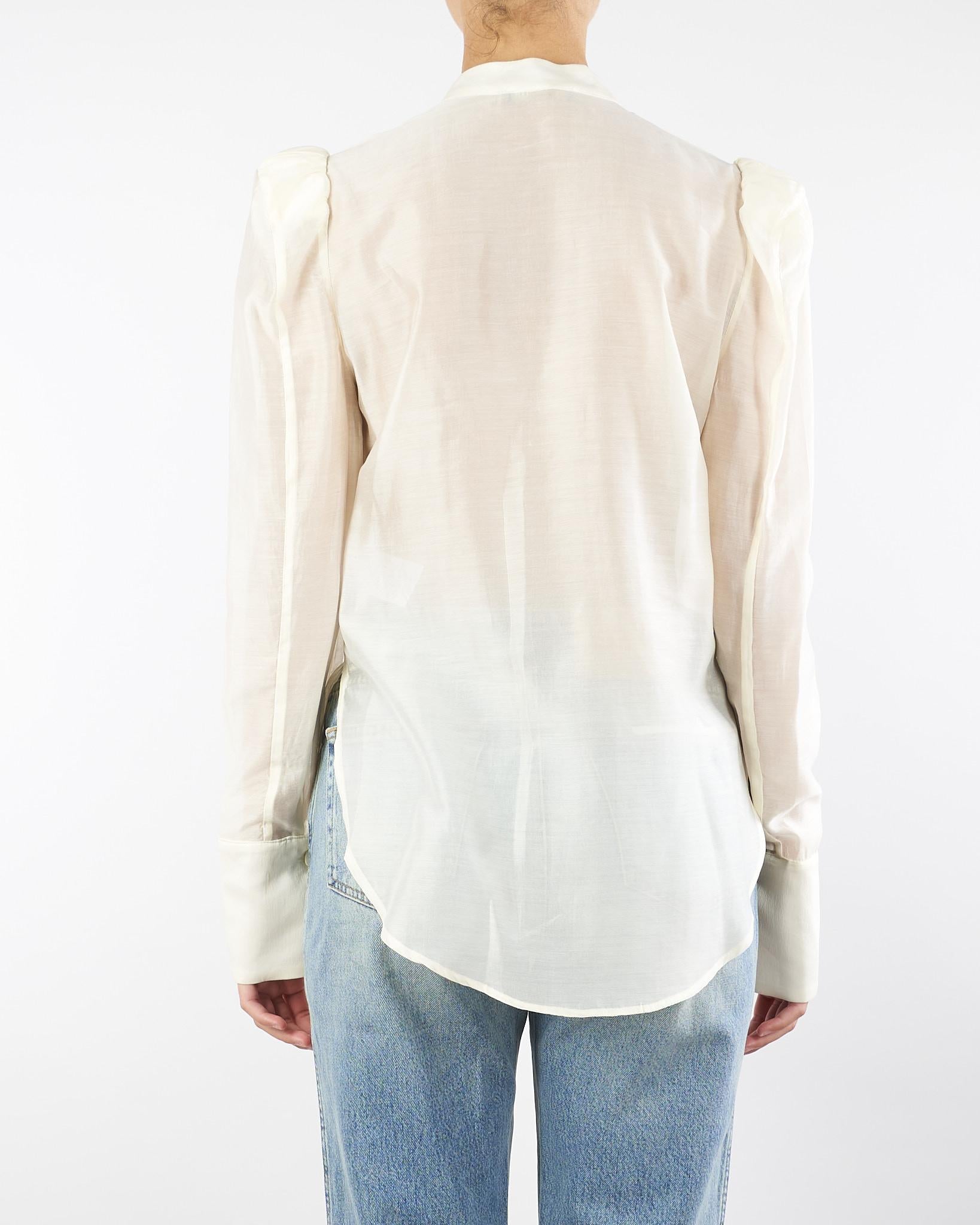 Camicia Crema in organza CA277A 3 BOHEMIAN VI 