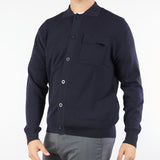 Cardigan Blu in lana con colletto L1MFW25266737 E044 LOW BRAND 
