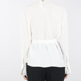 Camicia in georgette con ricamo