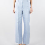 Pantalone Celeste in canvas di lino WKDMALIZIA 25 MAX MARA WEEKEND 