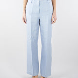 Pantalone Celeste in canvas di lino WKDMALIZIA 25 MAX MARA WEEKEND 