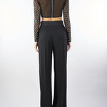 Completo Nero Top con perle e pantalone wide leg AT140 99 ATELIER LEGORA 