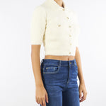 Mini cardigan Milk in maglia con bottoni gioiello MK53T57E2 DZ9 ELISABETTA FRANCHI 