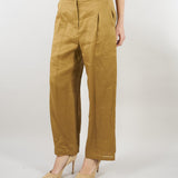 Pantalone Senape crop in tela ramié MSTTARTUFO 53 MAX MARA STUDIO 
