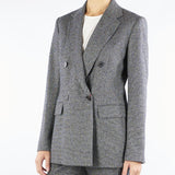 Blazer Nero-Bianco doppiopetto in jersey BOSH 2 MAX MARA STUDIO 