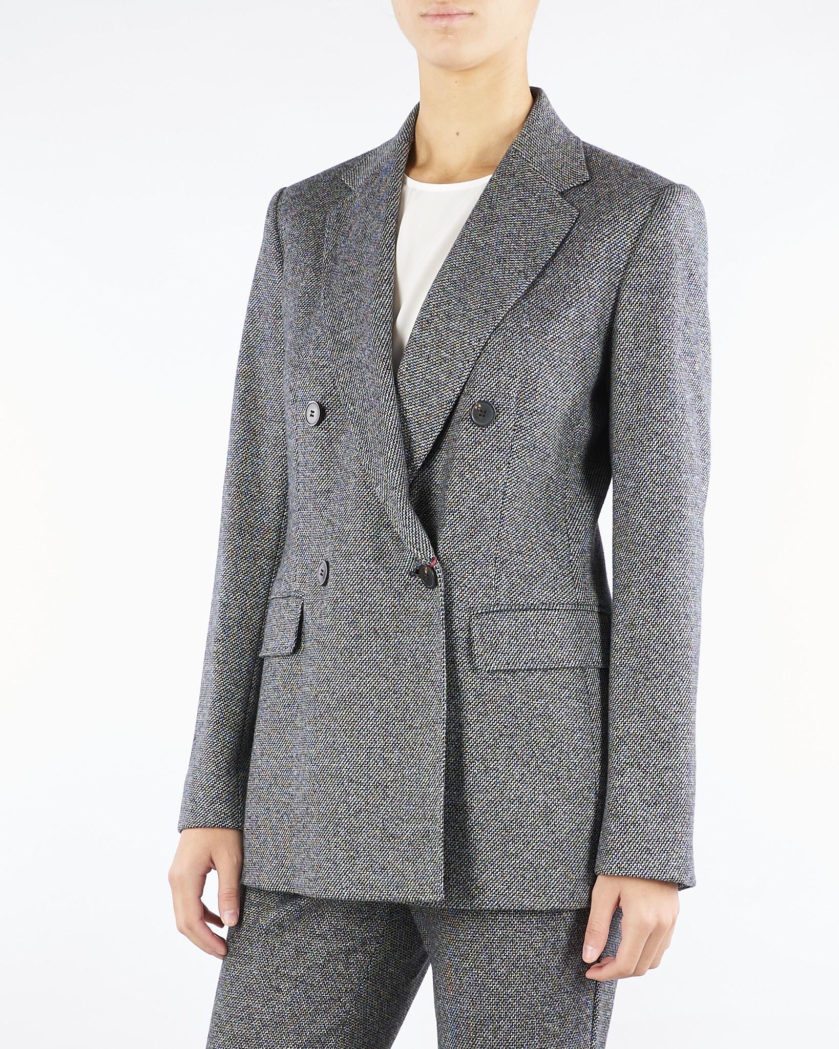 Blazer Nero-Bianco doppiopetto in jersey BOSH 2 MAX MARA STUDIO 