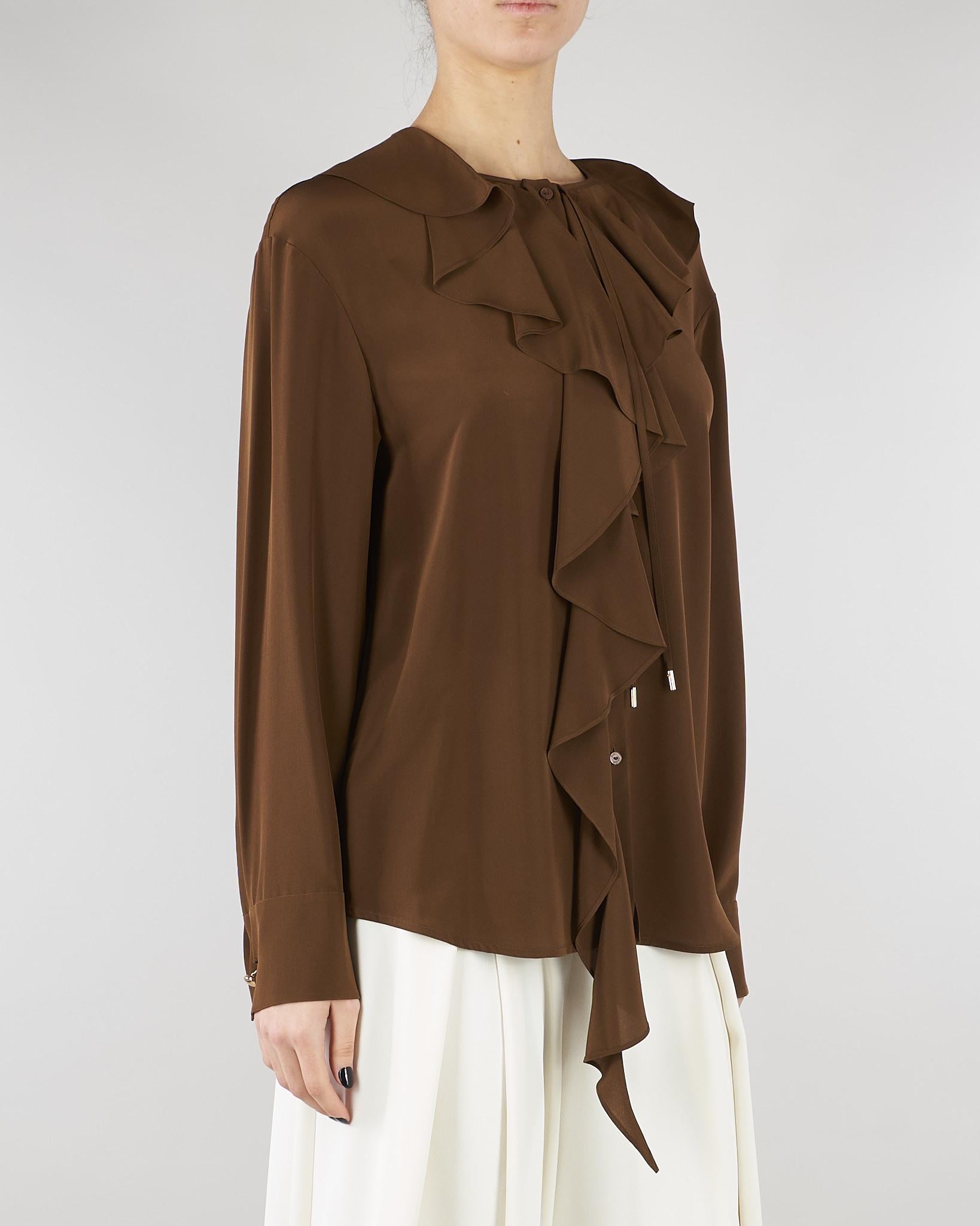 Blusa Terra in seta con volant MSTEPICA 49 MAX MARA STUDIO 