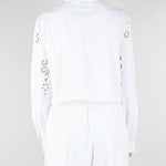 Camicia Bianco con ricamo ajour NS235 01 NO SECRETS 
