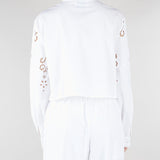 Camicia Bianco con ricamo ajour NS235 01 NO SECRETS 
