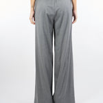 Pantalone Grigio wide leg con elastico in vita RI5CO014 0007 ICONA 