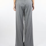 Pantalone Grigio wide leg con elastico in vita RI5CO014 0007 ICONA 