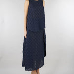 Gonna jacquard Blu con fondo asimmetrico M6EY13 880 MEIMEIJ 