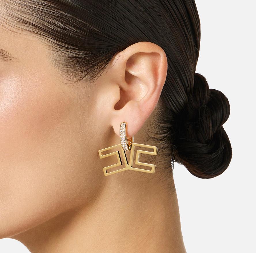 Orecchini con pavé di strass OR31A61E2 U95 ELISABETTA FRANCHI 