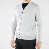 Cardigan Grigio Perla in maglia di viscosa LM26003 N049 LOW BRAND 