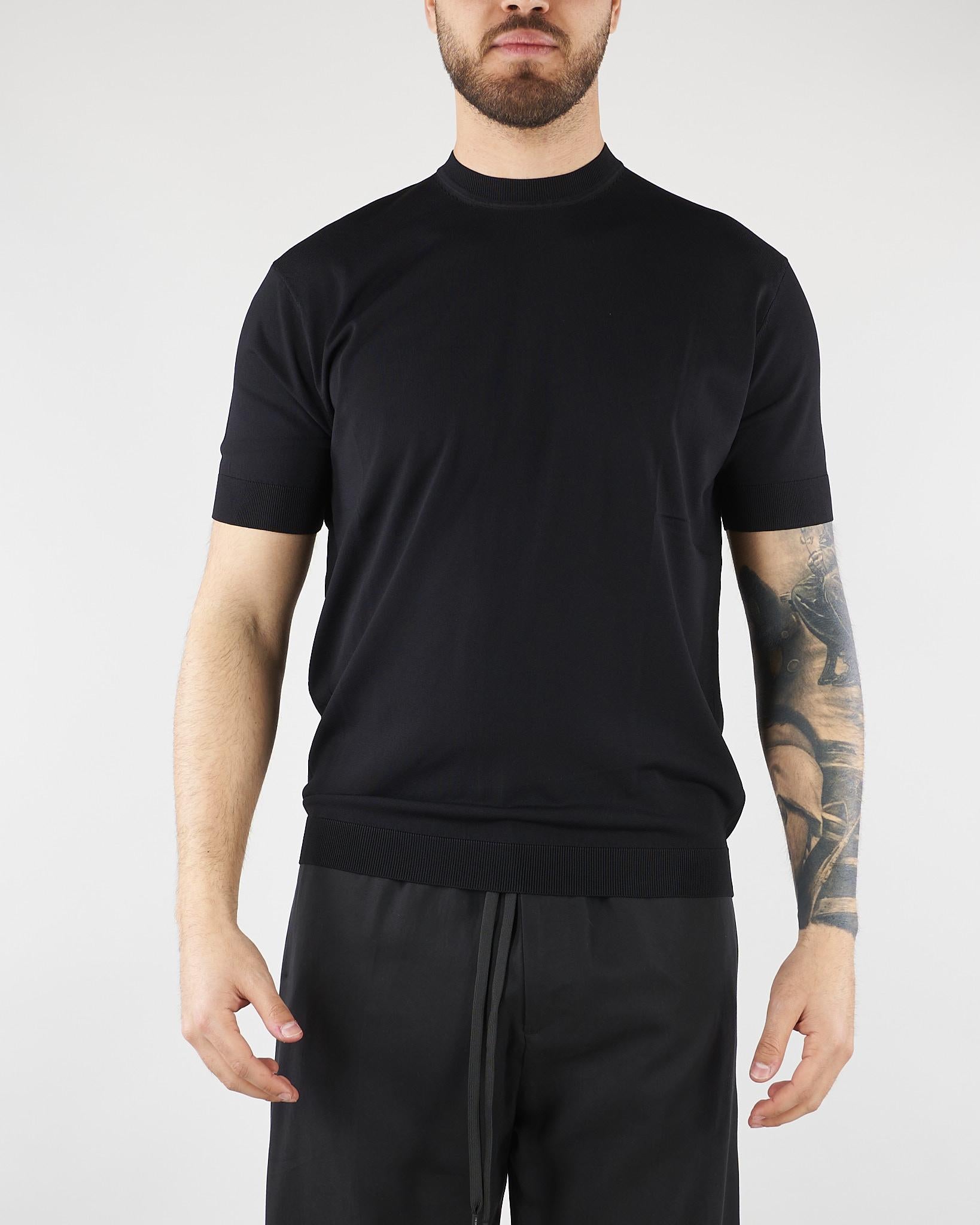 Maglia Nero in viscosa LM26001 D001 LOW BRAND 