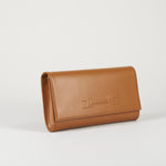 Pouch Cognac con logo embossed BS99A61E2 027 ELISABETTA FRANCHI 