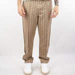 Pantalone Beige in felpa jacquard monogram con logo XH1440 6IR LACOSTE 