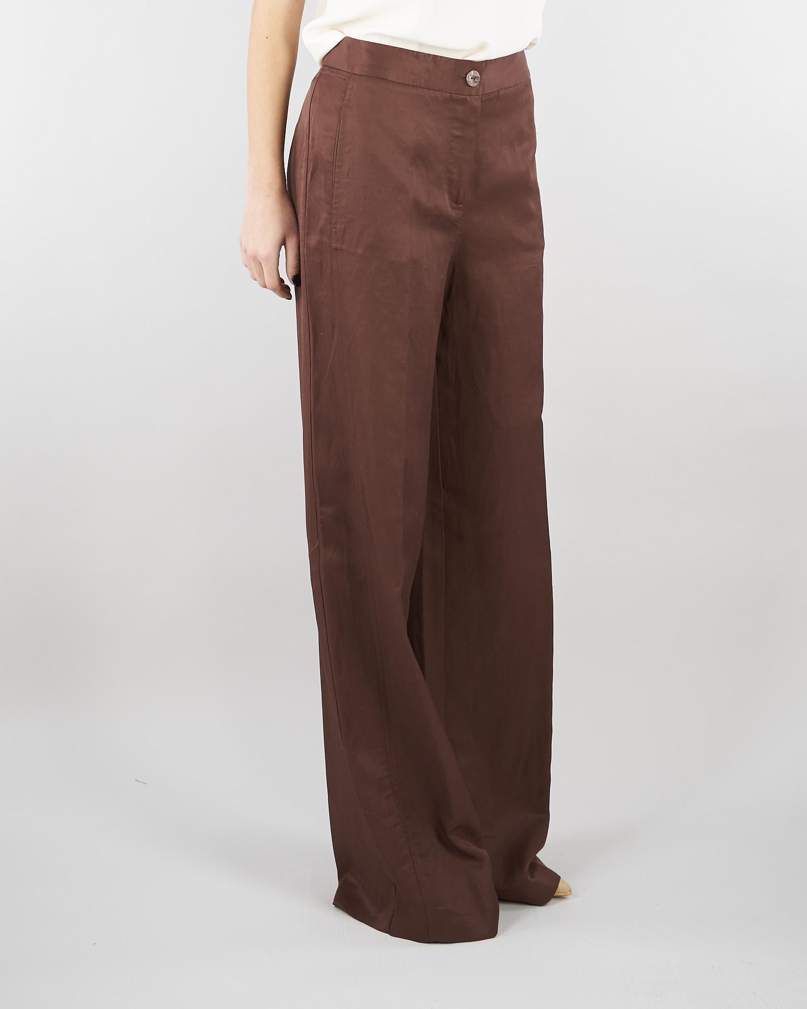Pantalone Eufemia Cacao wide leg EUFEMIA 604 NENETTE 