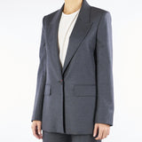 Blazer Antracite regular fit in flanella BOLSENA 3 MAX MARA STUDIO 