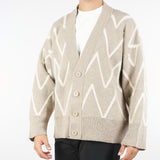 Cardigan Beige Relaxed fit con fantasia jacquard MA3418 25 I'M BRIAN 