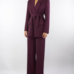 Giacca Bordeaux con cintura in vita TF0358 38 VICOLO 