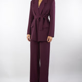 Giacca Bordeaux con cintura in vita TF0358 38 VICOLO 