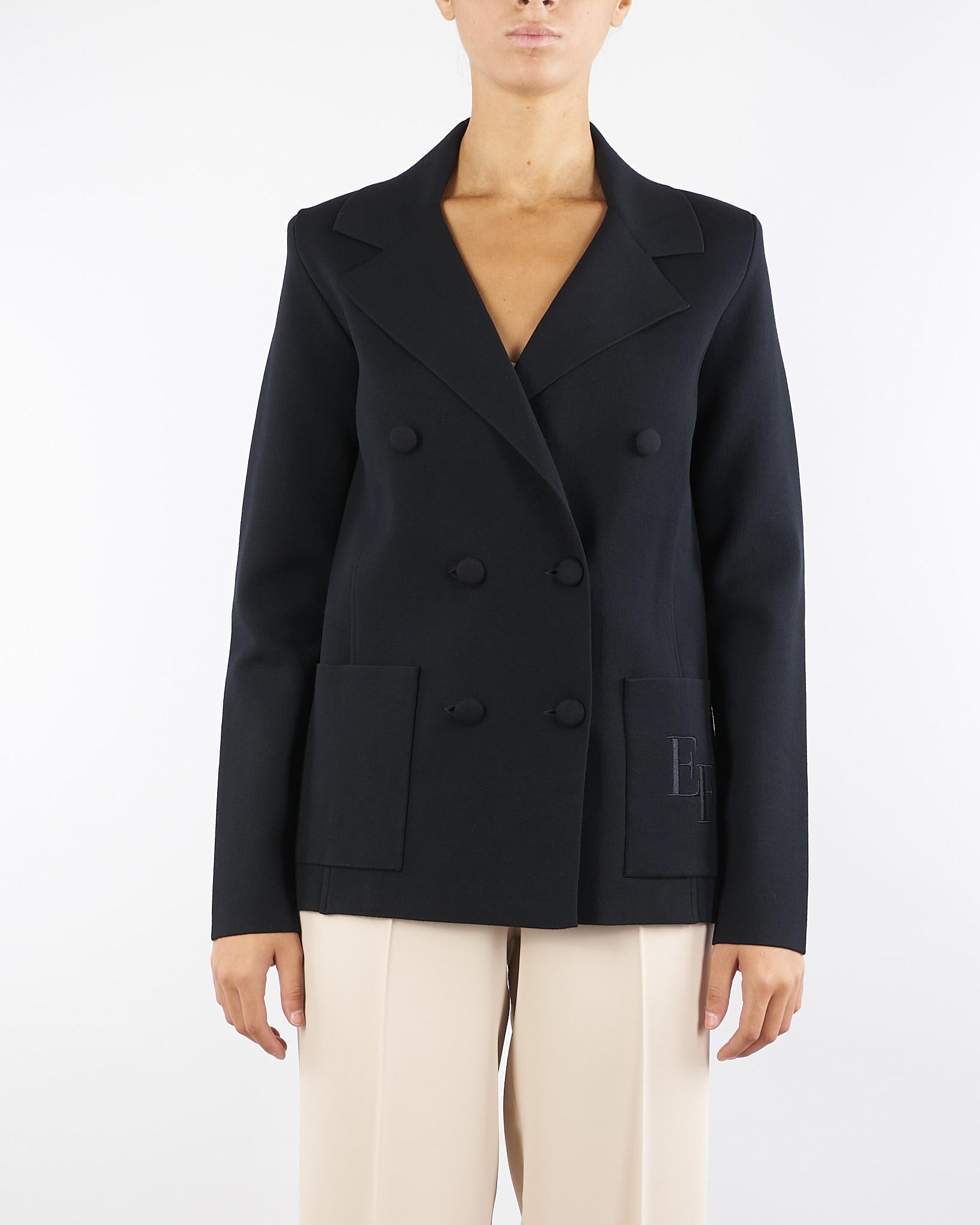 Giacca Nero in maglia con ricamo MK52S57E2 110 ELISABETTA FRANCHI 